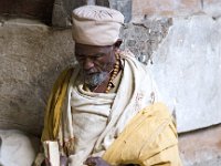 Monk at Yemrehana Krestos Church