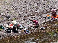 Women washing in river